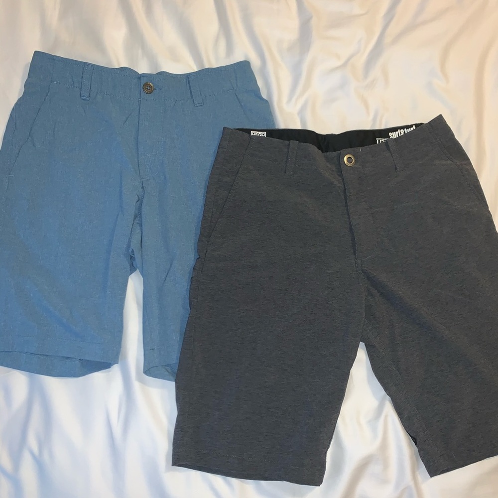 Two surf shorts from Volcom and Under Armour